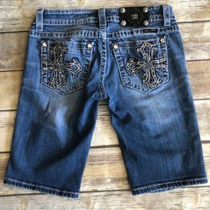MISS ME BERMUDA JP5470M JEAN SHORTS SIZE 28